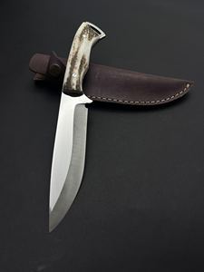 Couteau de chasse tactique à lame fixe en acier inoxydable 4034 avec manche en bois de cerf fait main - Product Image 4