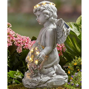 Décoration de jardin en forme d'ange avec LED solaire certifiée IP65, petite taille, batterie incluse - Product Image 3