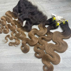 LINU Vietnamese Virgin Hair Super Quality Fast <b>Body</b> <b>Wave</b> Honey for Brown Silky Machine Double Weft Weaving 100g - Product Image 5