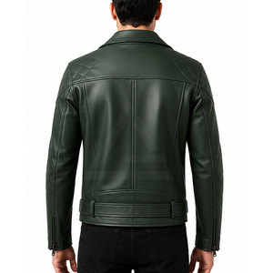 Chaqueta de Cuero de Alta Calidad para Motociclistas con Diseño Moderno y Elegante, Acabado Premium y Herrajes Duraderos para Hombre - Product Image 4