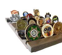 Présentoir en bois décoratif pour pièces de collection, motif floral, vente chaude, support pour pièces de défi