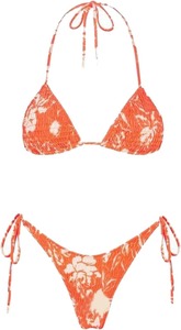 Conjunto de bikini con volantes para mujer, top push-up de dos piezas, parte inferior de cintura alta con lazo ajustable para la playa - Product Image 5
