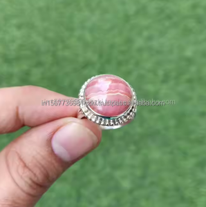Venta caliente anillo de plata esterlina bohemio Rodocrosita anillo de regalo para mujer joyería fina para regalo de Navidad - Product Image 6