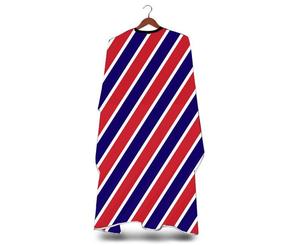 Capa de Barbero Ligera con Estampado Completo, Transpirable, con Correa Roja Personalizada y Logotipos Personalizados - Product Image 4