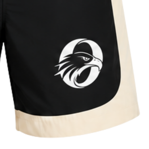 Shorts de sport athlétiques noirs à blocs de couleur neutres, légers, à séchage rapide, pour l'entraînement, la course, la gym, vêtements de sport, bas de tenue personnalisés pour équipes de performance - Product Image 4