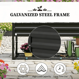 Jardinera Elevada con Cobertizo y Almacenamiento, de una Sola Pieza - Product Image 6