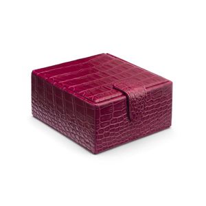 Boîte de rangement rectangulaire élégante en cuir avec couvercle sécurisé pour fournitures de bureau et accessoires ménagers - Product Image 3