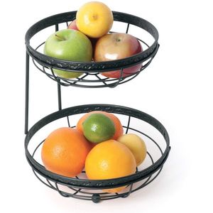 Élégante corbeille à fruits en métal à structure ouverte pour une meilleure circulation de l'air et une meilleure conservation des produits frais - Product Image 1