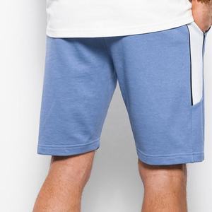 Shorts Bermuda en Coton Jaune Uni pour Homme avec Cordon de Serrage, Taille Mi-Haute Décontractée, Poches, Respirant, en Tissu Tricoté - Product Image 4