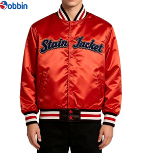Veste de style universitaire pour équipe de football, vestes de ski en satin, veste bomber en satin, veste de baseball universitaire personnalisée pour hommes - Product Image 5