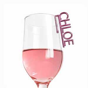 Marcadores de Vino de Metal Personalizados con Letras, Recuerdos de Fiesta, Regalos de Lujo para Degustación, Vietnam - Product Image 2