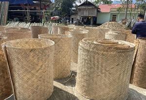 Sangle de canne en bambou faite à la main de haute qualité feuille tissée naturelle pour la décoration de meubles du Vietnam rouleau de sangle de bambou d'origine - Product Image 5