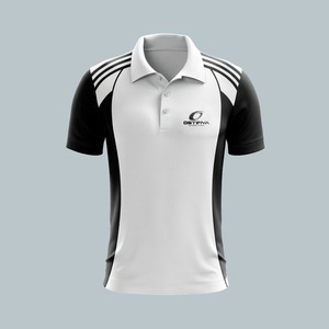 เสื้อผู้หญิงลำลองขายส่ง ผ้าถักโพลีเอสเตอร์/คอตตอน แห้งเร็ว สีพื้น ระบายอากาศดี แขนสั้น ปกคอเสื้อพับได้ - Product Image 4