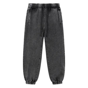 กางเกงวอร์มผู้ชายสไตล์วินเทจสีสันสดใส ผ้าผสม ย้อมสีแบบพิเศษ เอวกลาง ทรงตรง แห้งเร็ว เป็นมิตรกับสิ่งแวดล้อม มีเชือกผูก - Product Image 3