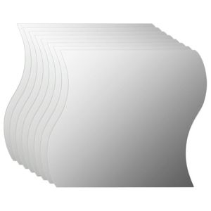 กระจกผนัง7.9 "x 7.9" คลื่น8ชิ้น, การออกแบบที่เป็นเอกลักษณ์สำหรับการตกแต่งบ้าน - Product Image 3