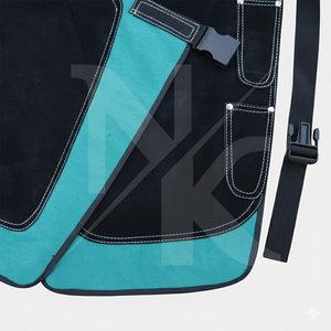 Nueva llegada: Chaps de herrador de lujo Nafko Industry, de cuero genuino, para protección equina, duraderos, de tiro bajo, con cierre de hebilla para kit de herramientas. - Product Image 6