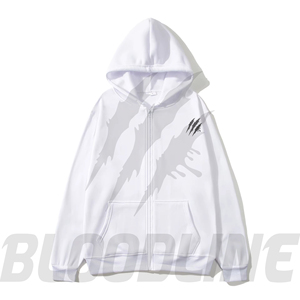 Sudadera con Capucha Amarilla Unisex Bloodline para Invierno, Cierre de Cremallera, Corte Regular, Color Sólido, Casual, con Bolsillo Frontal, Transpirable, de Forro Polar, Estilo Hip Hop - Product Image 1
