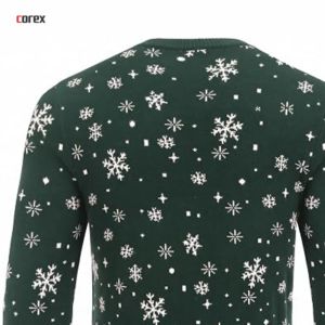 Pull-over en maille à col rond pour homme Corex, respirant, 100% coton, imprimé numériquement, pull d'hiver - Product Image 4