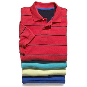 Camisa de Hombre Personalizable al por Mayor, Tejido de Punto, Corte Regular, Diseño a Rayas, Piqué, 100% Algodón, Antiarrugas - Product Image 6