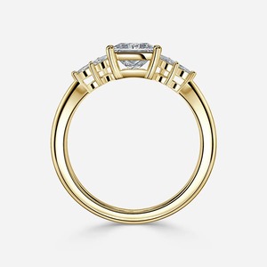 Anillo de Diamantes 3CT Marquise con Piedras Laterales en Forma de Hoja, Oro de 14K, Joyería OEM - Product Image 2