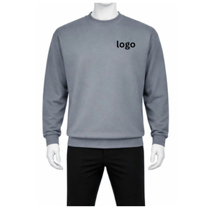 Sweat-shirt unisexe personnalisé de qualité supérieure, col rond, en molleton de coton écologique, service OEM, logo frontal, coupe classique, idéal pour l'automne - Product Image 3