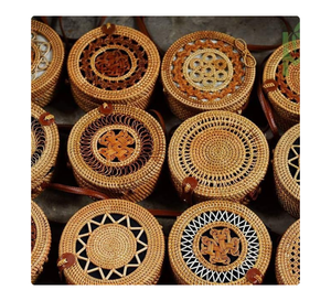 Vietnam manufacturer processing rattan <b>bag</b> for international buyers and long term export supply programs - Product Image 1