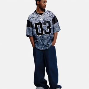 Camiseta de fútbol americano de malla oversize con camuflaje Black Real Tree, de poliéster, estilo urbano, para equipos, con logotipo personalizado, proveedor de marca privada - Product Image 4