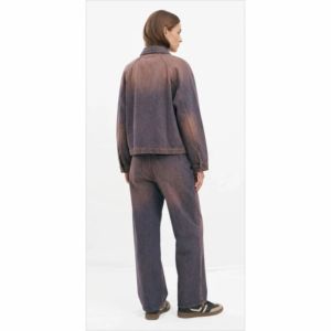 Conjunto de Chaqueta y Jeans de Mezclilla para Mujer, Estilo Vintage Lavado, Conjunto de Dos Piezas, Ropa Casual Urbana - Product Image 5