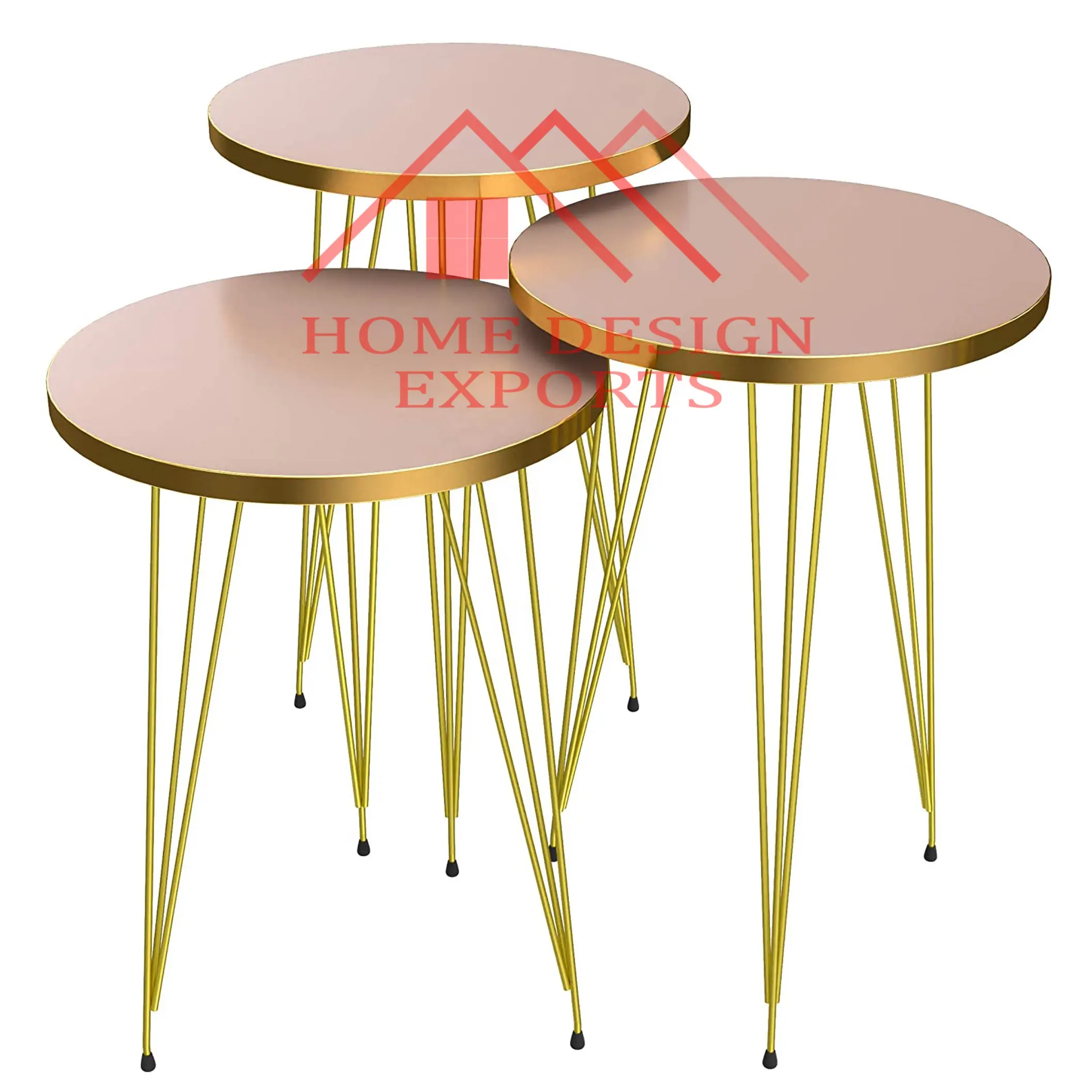 धातु साइड टेबल और कॉफी टेबल बेडरूम अद्वितीय डिजाइन गोल्डन ओर और अंत बार दस्त के लिए नवीनतम कमल साइड टेबल