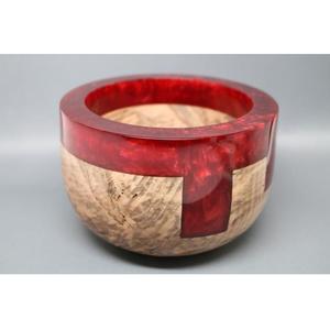 Tazón Hecho a Mano de Resina Epoxi y Madera, Libre de BPA, Diseñado para Servir Ensaladas de Frutas y como Centro de Mesa Decorativo - Product Image 1