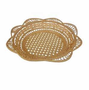 100% Natural Eco Bandeja de almacenamiento de bambú de ratán de alta calidad Cesta de frutas personalizable para uso en la cocina Embalaje en caja - Product Image 2