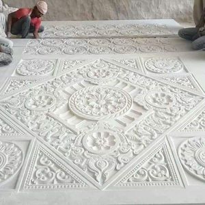 Paneles Decorativos de Piedra Tallada en Mármol - Paneles Modernos para Paredes Exteriores con Acabado Pulido y Diseños Cortados con CNC, Recortados a Medida - Product Image 1