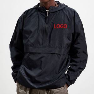 Meilleure vente : veste d'hiver pour homme à capuche en coton 100% noir personnalisable avec tissu polaire - Product Image 1