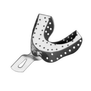 Protectores bucales de acero inoxidable para autoclave, bandejas de impresión dental de acero alemán, precio económico, OEM - Product Image 1