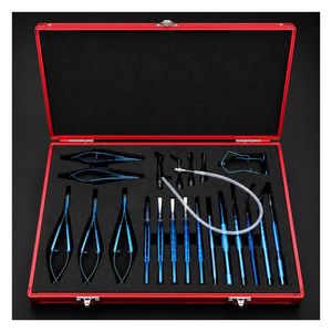 Ensemble d'instruments chirurgicaux ophtalmiques manuels de haute qualité en titane, 21 pièces, avec boîte de rangement, kit de chirurgie oculaire, certifié CE ISO - Product Image 1