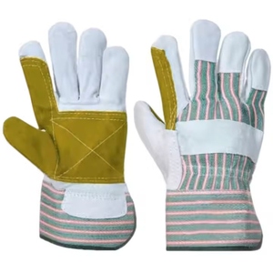 Gants de travail robustes et confortables en cuir de vachette pleine fleur pour ébénistes canadiens, protection industrielle renforcée pour les mains - Product Image 4