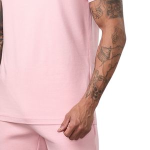 Men’s Light Pink Graphic Print T Shirt Crew Neck Short Sleeve <b>Athletic</b> Gym Workout Training Casual Sportswear Activewear Tee - Product Image 6