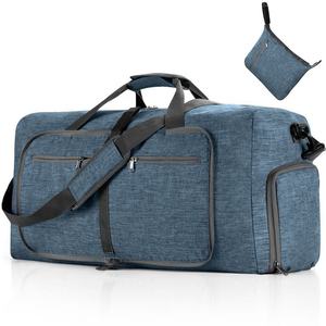 Sac de voyage décontracté en jean pour le week-end, doublure en polyester, grande capacité 56-75L, portable, léger, résistant à l'eau - Product Image 4