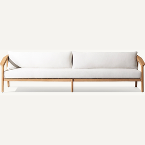 Best selling Malta living room <b>sofa</b> <b>for</b> two people, made of teak wood with soft and fluffy foam - Product Image 3