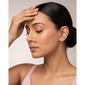 Moissanite Nose Ring-Anjali Indian Ethnic Artificial Jewellery - Product Image 1