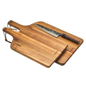 Grands Planches à Découper et à Servir en Bois d'Acacia, 2 Massives, Rustiques, Accessoires de Cuisine et de Barbecue - Product Image 4