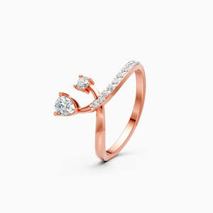 Anillo de Compromiso de Oro Sólido de 14k con Diamante de Corte Ovalado, Piedra Lateral y Banda Pavé, Certificado IGI, Estilo Romántico para Mujer - Product Image 4
