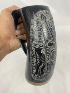 Cuerno Vikingo para Beber, Ecológico, Natural, para Cerveza, Taza de Cuerno para Beber, Auténtica Taza de Café de la Mejor Calidad, Pulida - Product Image 5