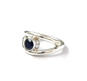 Anillos de Plata 925 con Ónix Negro de Diseño Único, Elegantes y Modernos con Forma de Ojo, para Regalo y Uso Diario - Product Image 2