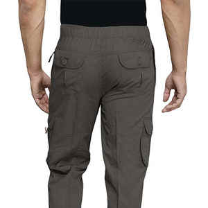 Pantalon cargo léger et tendance pour homme, coupe ajustée, confortable, style décontracté, taille haute, en toile respirante, motif droit - Product Image 5