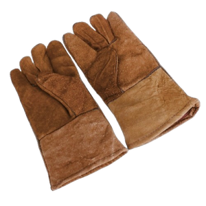 Guantes de Seguridad de Cuero Vacuno Resistentes al Calor y a los Cortes para Soldadura y Barbacoa, en Oferta - Product Image 3