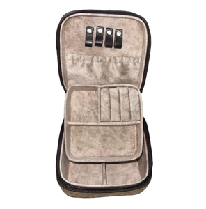 Bolso Tote Multifuncional de Moda con Cremallera y Estampado Animal de Cuero Vacuno Bohemio, Suministro de Fábrica OEM/ODM India, Estuches Cosméticos con Asa Suave - Product Image 2