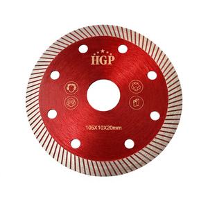 Lame de scie diamantée multi-usages HGP de qualité industrielle 105 mm, revêtement Ti, disque de coupe en acier allié pour marbre, granit et carrelage - Product Image 1