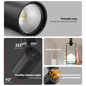 Faretto LED orientabile con design anti-riflesso, senza foratura, per interni di ristoranti. - Product Image 4