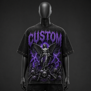Camiseta Corta Glory Custom Trendy Look, 100% Algodón, Tela Suave, Estilo Vintage, Mangas Cortas, Lavada, Unisex - Product Image 6